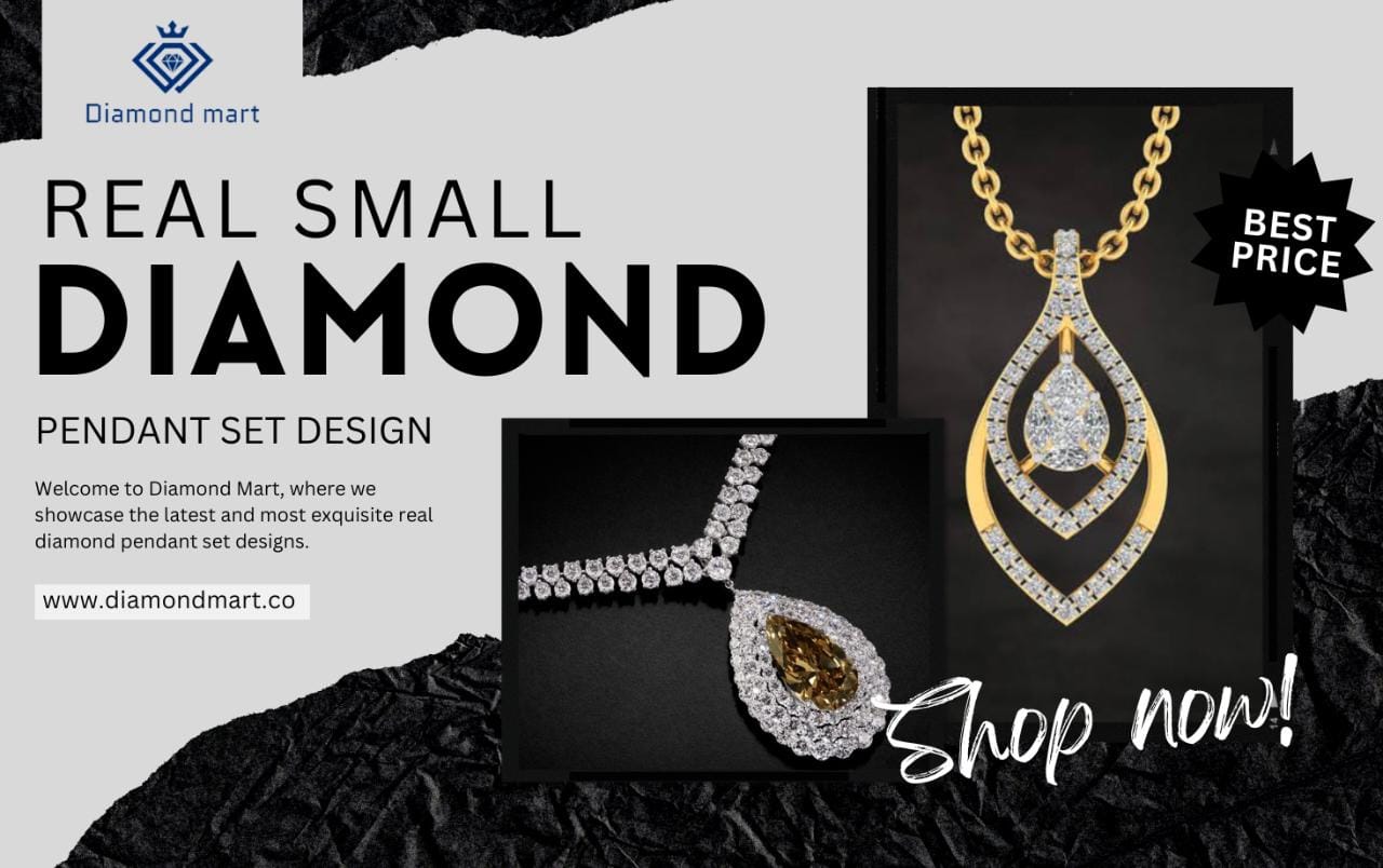 Real diamond pendant set designs
