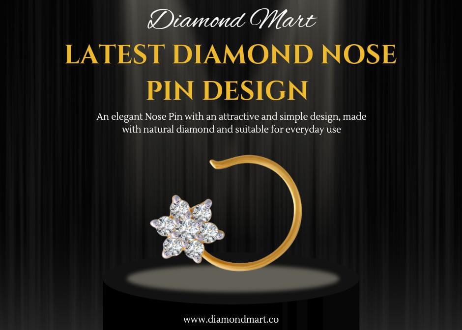 Latest diamond nose pin design at best price